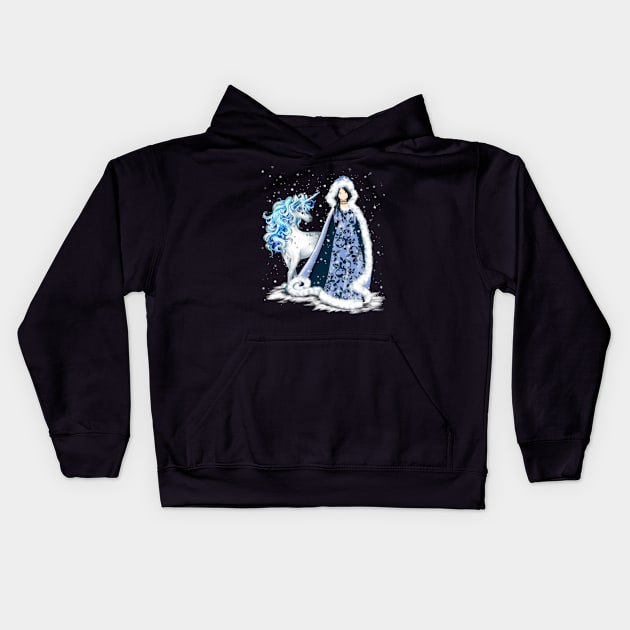 Snow Queen Kids Hoodie by Unicorno